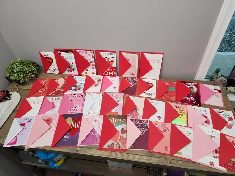 Lot of 36 Hallmark Valentine's day Greeting Cards New Variety of designs